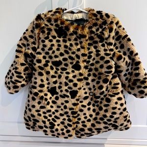 Crewcuts leopard coat for girls